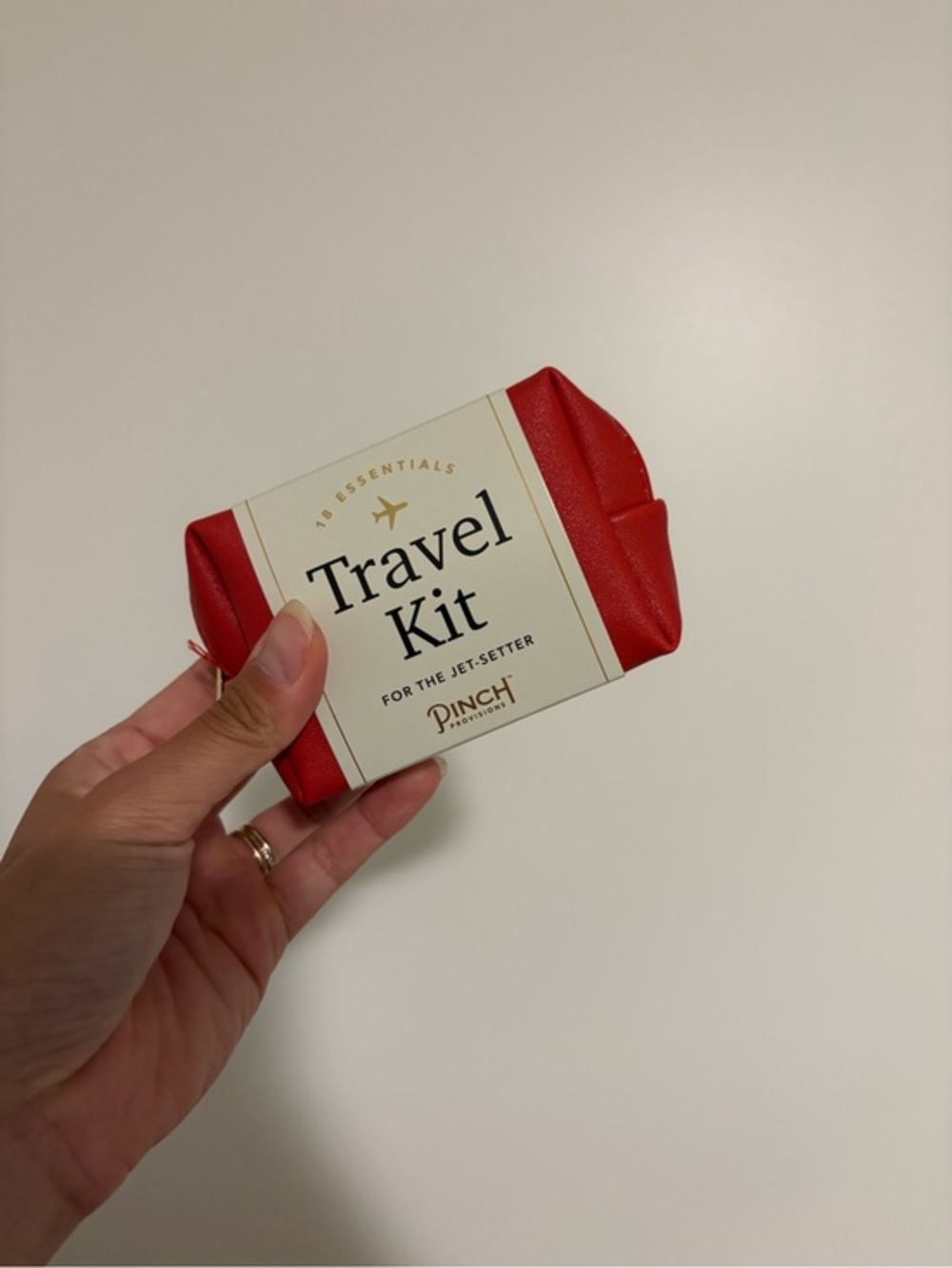Red Travel Kit Cosmetic Pouch by Pinch Provisions